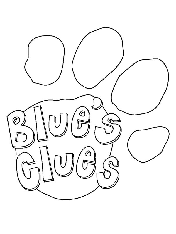 Dibujo de Pata de perro Blue's Clues para Colorear Dibujo de Pata de perro Blue's Clues para Colorear
