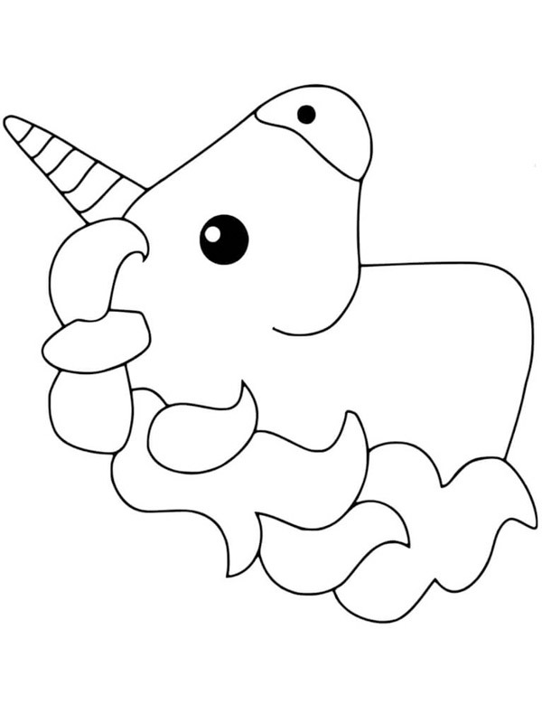 Dibujo de cabeza de unicornio para Colorear