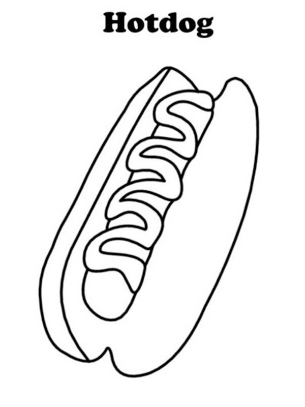 Dibujo de Perro caliente para Colorear Dibujo de Perro caliente para Colorear
