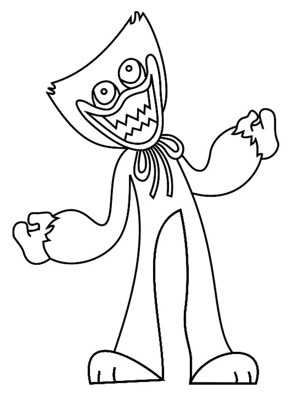 Dibujo de Huggy Wuggy para Colorear Dibujo de Huggy Wuggy para Colorear