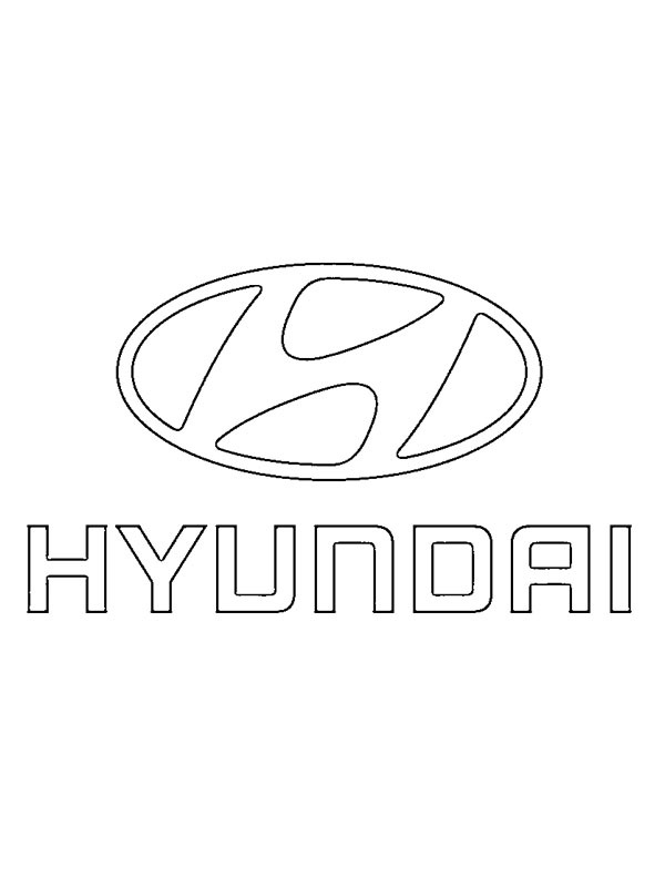 Dibujo de Logo de Hyundai para Colorear