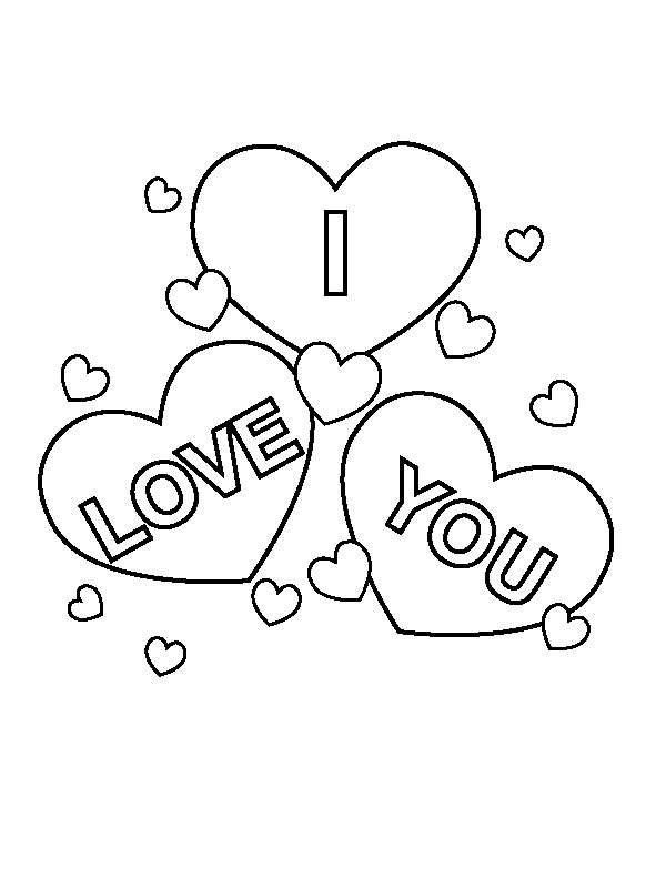 Dibujo de I love you para Colorear Dibujo de I love you para Colorear