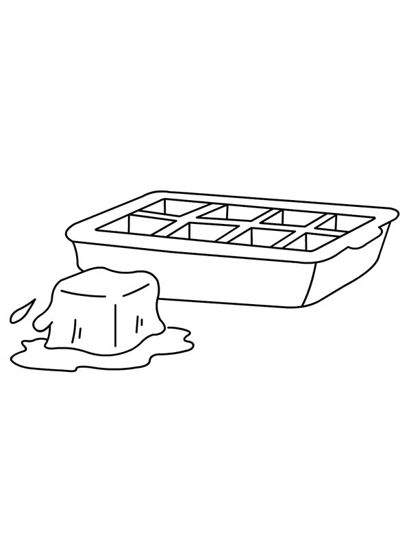 Dibujo de cajilla de cubos de hielo para Colorear