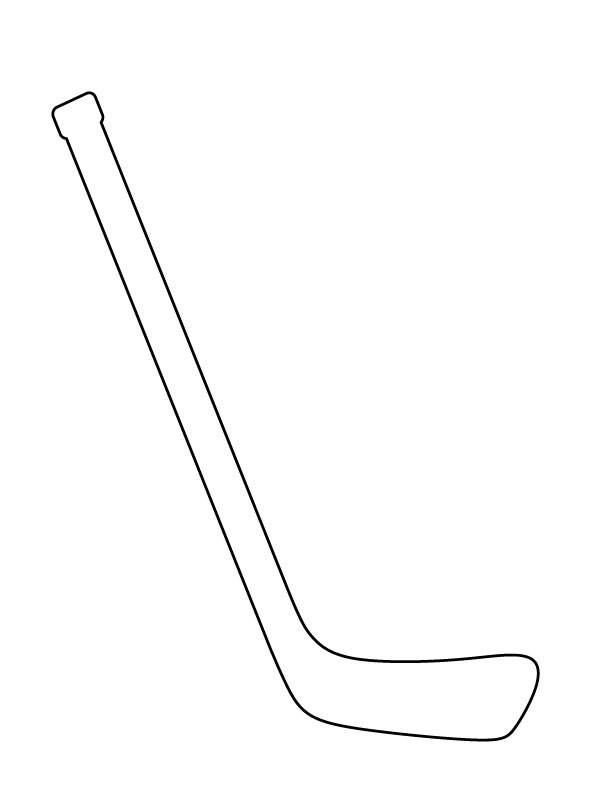 Dibujo de palo de hockey para Colorear Dibujo de palo de hockey para Colorear