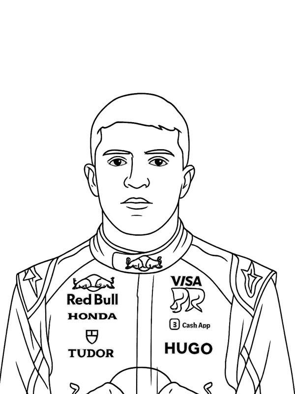 Dibujo de Isack Hadjar para Colorear Dibujo de Isack Hadjar para Colorear