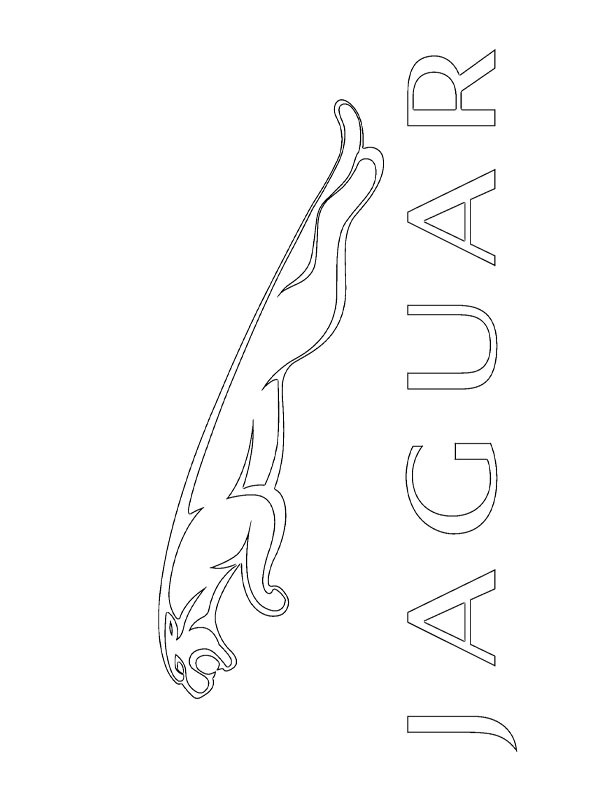 Dibujo de Logo de Jaguar para Colorear