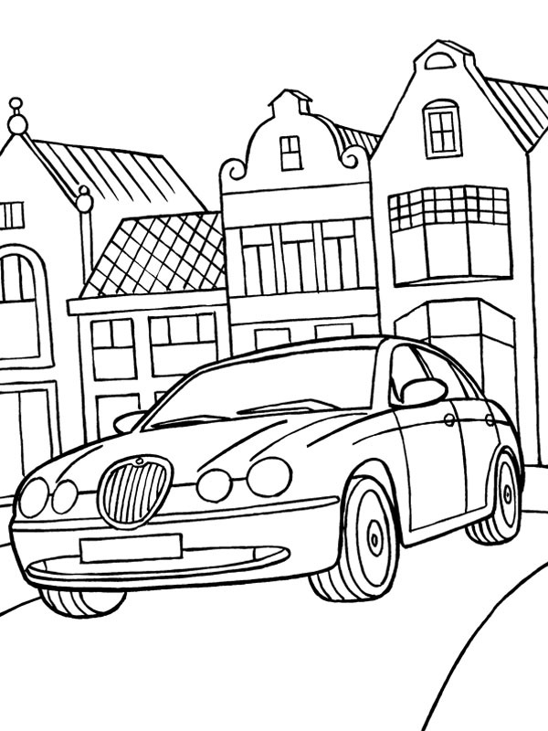 Dibujo de Jaguar S-Type para Colorear Dibujo de Jaguar S-Type para Colorear