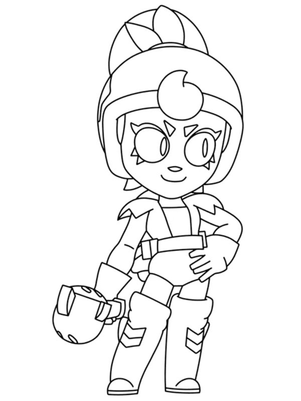 Dibujo de Janet Brawl Stars para Colorear Dibujo de Janet Brawl Stars para Colorear