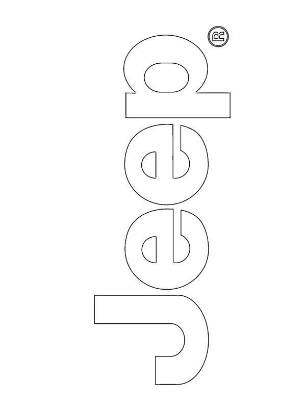 Dibujo de Logo de Jeep para Colorear Dibujo de Logo de Jeep para Colorear