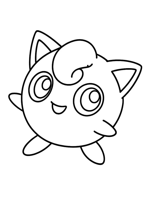 Dibujo de Jigglypuff (Pokémon) para Colorear Dibujo de Jigglypuff (Pokémon) para Colorear