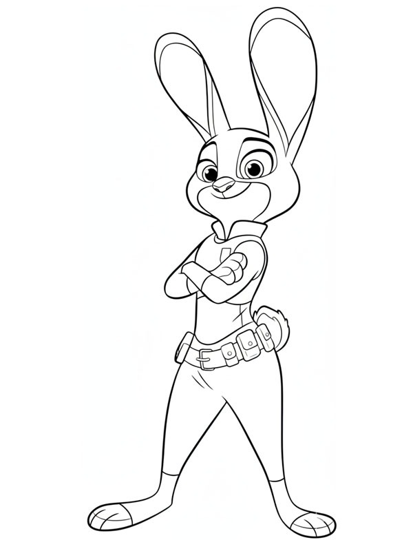 Dibujo de Judy Hopps (Zootopia) para Colorear