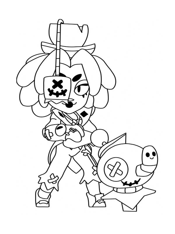 Dibujo de Juju Brawl Stars para Colorear Dibujo de Juju Brawl Stars para Colorear