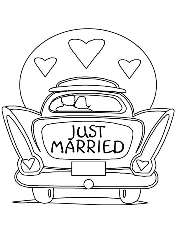 Dibujo de Recien casados para Colorear