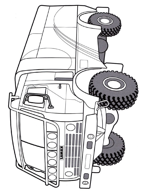 Dibujo de Camión Kamaz para Colorear Dibujo de Camión Kamaz para Colorear