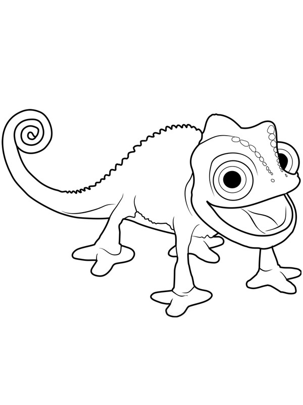 Dibujo de Camaleón Pascal para Colorear Dibujo de Camaleón Pascal para Colorear