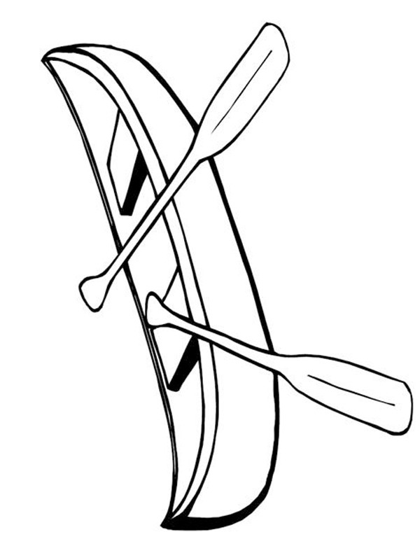 Dibujo de Canoa para Colorear Dibujo de Canoa para Colorear