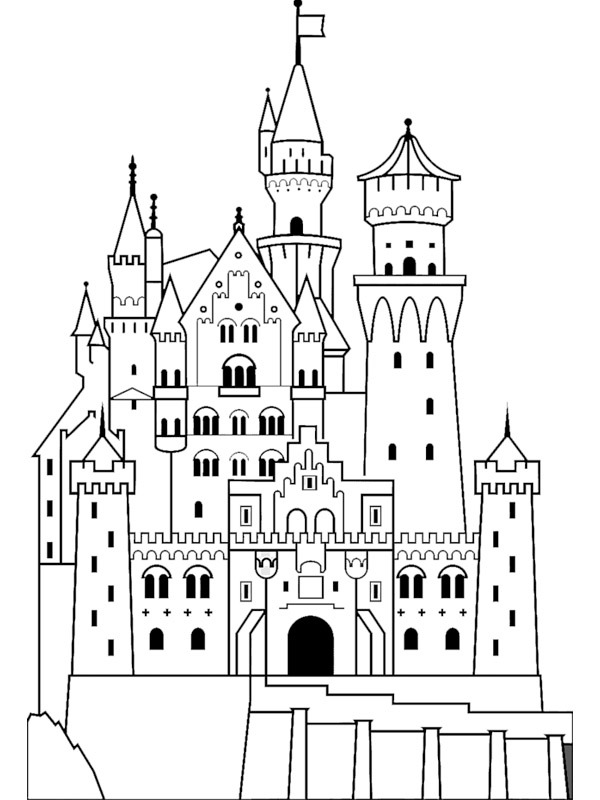 Dibujo de Castillo de Neuschwanstein para Colorear