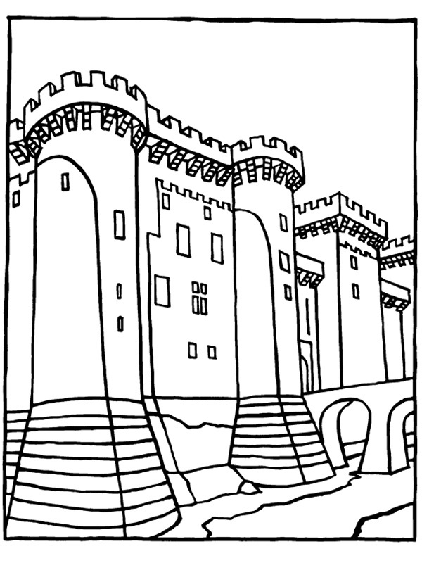 Dibujo de Castillo de Tarascon para Colorear