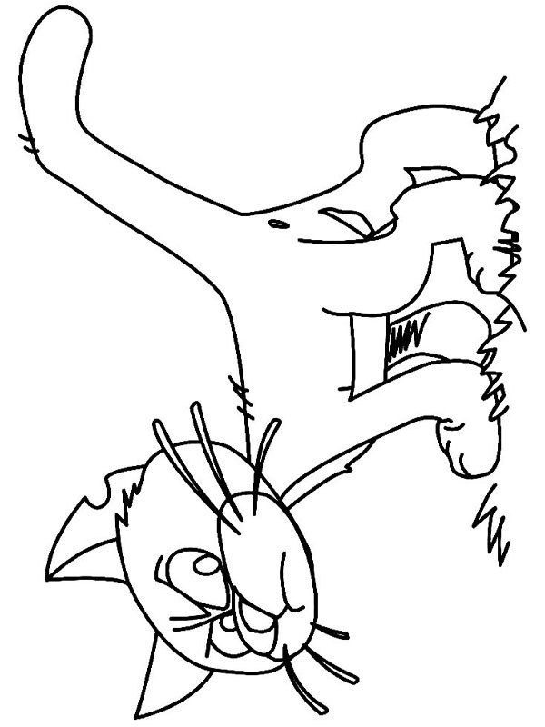 Dibujo de Gato Azrael para Colorear Dibujo de Gato Azrael para Colorear