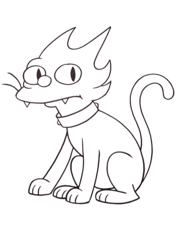 Dibujo de Gato Snowball para Colorear Dibujo de Gato Snowball para Colorear