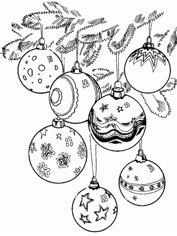 Dibujo de Bolas de navidad para Colorear