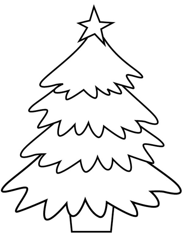 Dibujo de Árbol de Navidad para Colorear