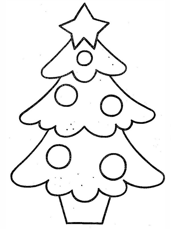 Dibujo de Árbol de Navidad para Colorear