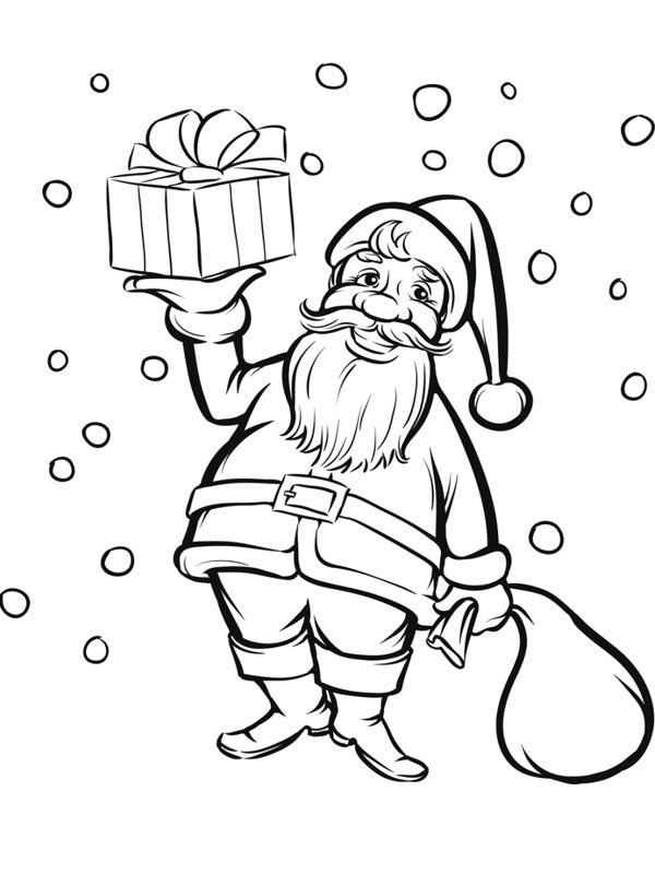 Dibujo de Papá Noel para Colorear