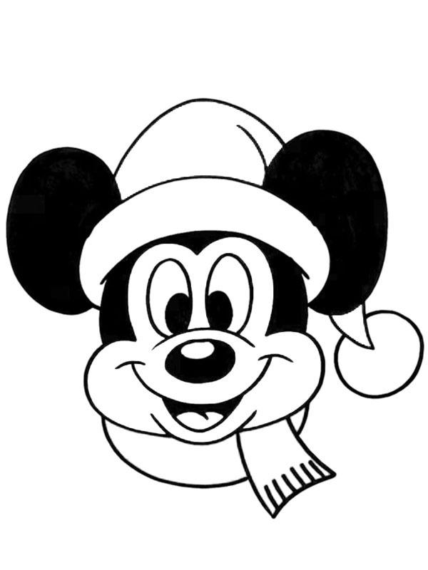 Dibujo de Navidad Mickey Mouse para Colorear Dibujo de Navidad Mickey Mouse para Colorear