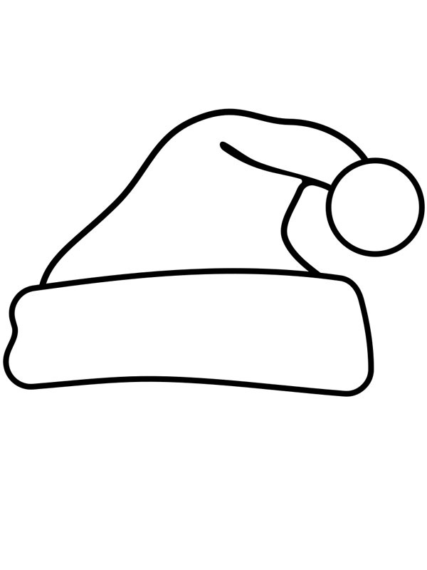 Dibujo de Gorro de Navidad para Colorear Dibujo de Gorro de Navidad para Colorear