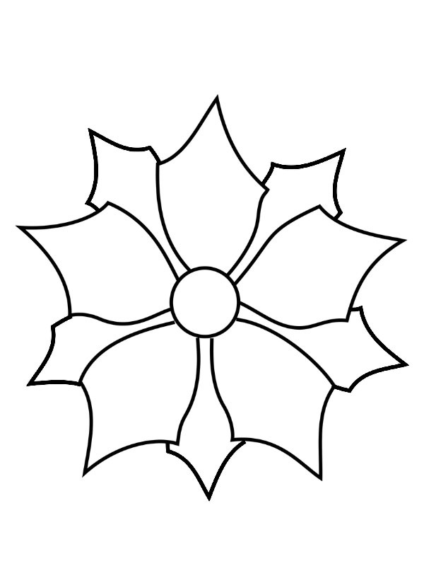 Dibujo de Flor de Pascua para Colorear Dibujo de Flor de Pascua para Colorear