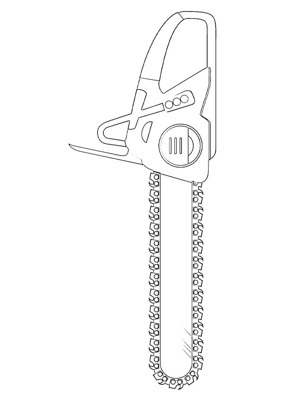 Dibujo de Motosierra para Colorear Dibujo de Motosierra para Colorear