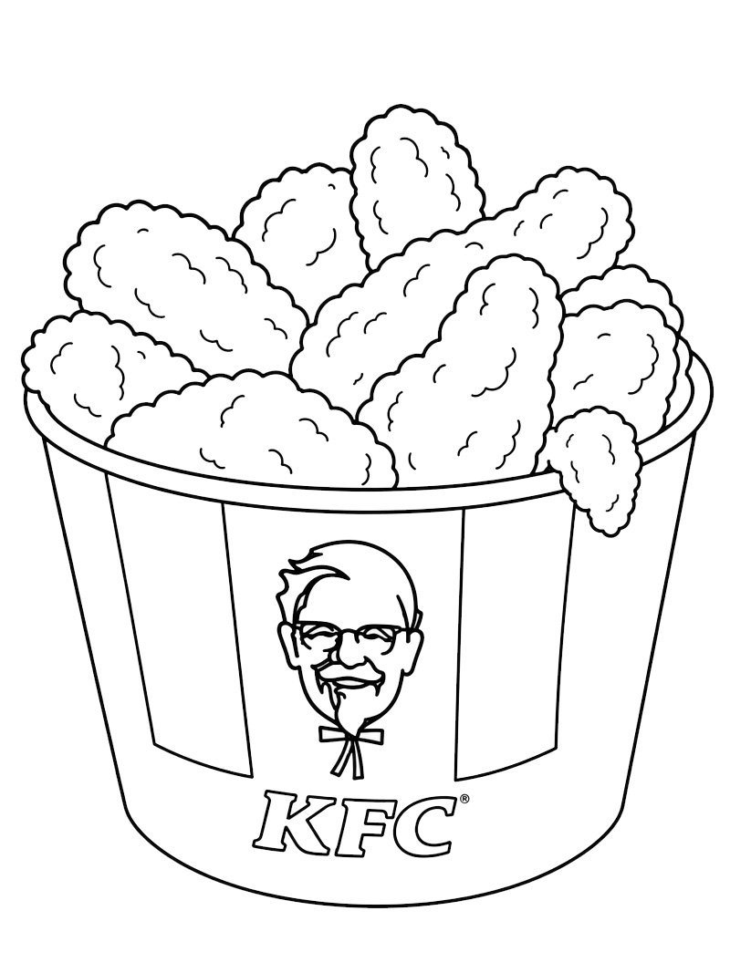 Dibujo de KFC Hot wings para Colorear
