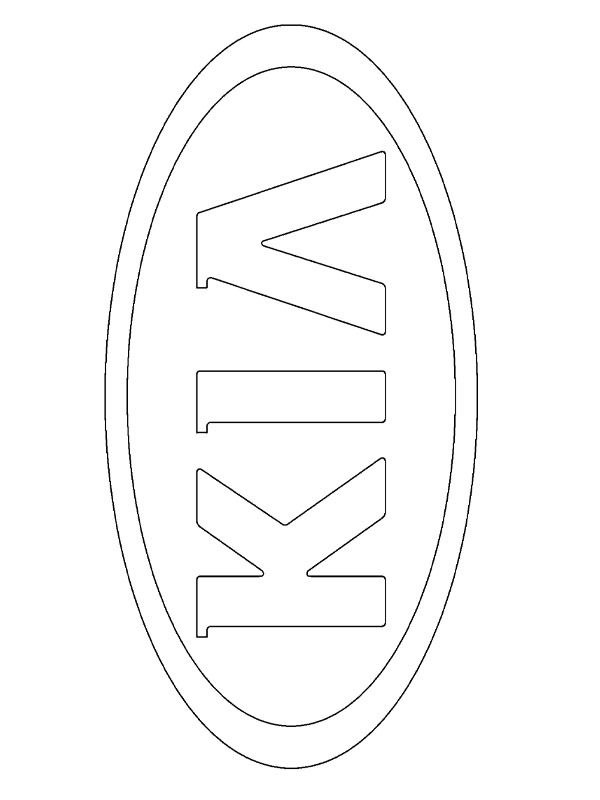 Dibujo de Logo de Kia para Colorear
