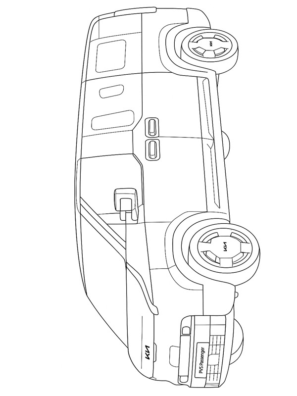Dibujo de Kia PV5 Passenger para Colorear Dibujo de Kia PV5 Passenger para Colorear