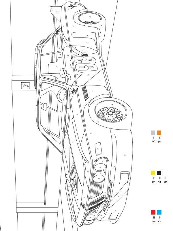 Dibujo de Colorear por Números BMW para Colorear