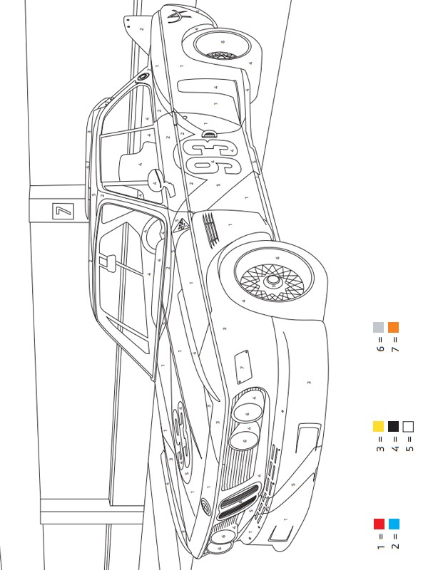 Dibujo de Colorear por Números BMW para Colorear Dibujo de Colorear por Números BMW para Colorear