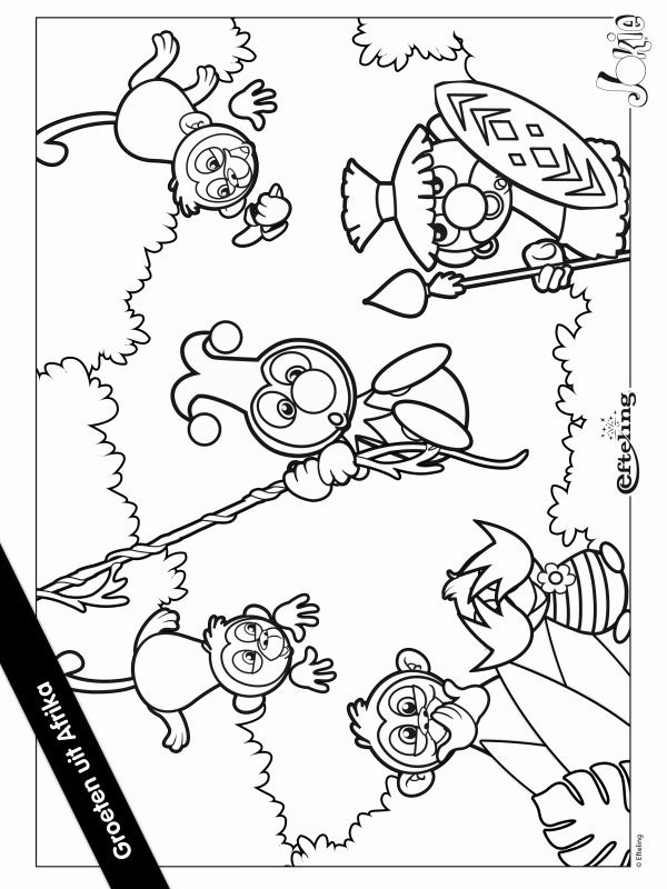 Dibujo de Jokie África Efteling para Colorear Dibujo de Jokie África Efteling para Colorear