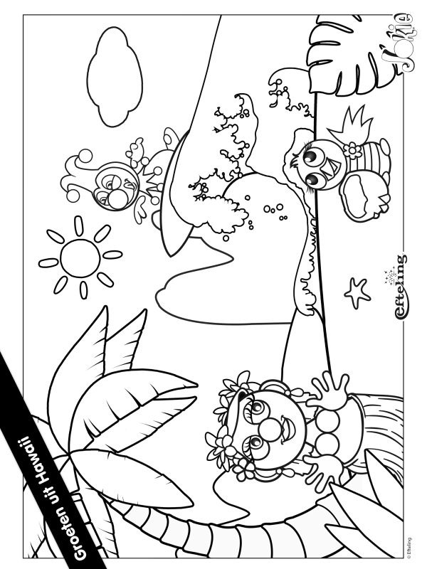Dibujo de Jokie Hawai Efteling para Colorear Dibujo de Jokie Hawai Efteling para Colorear