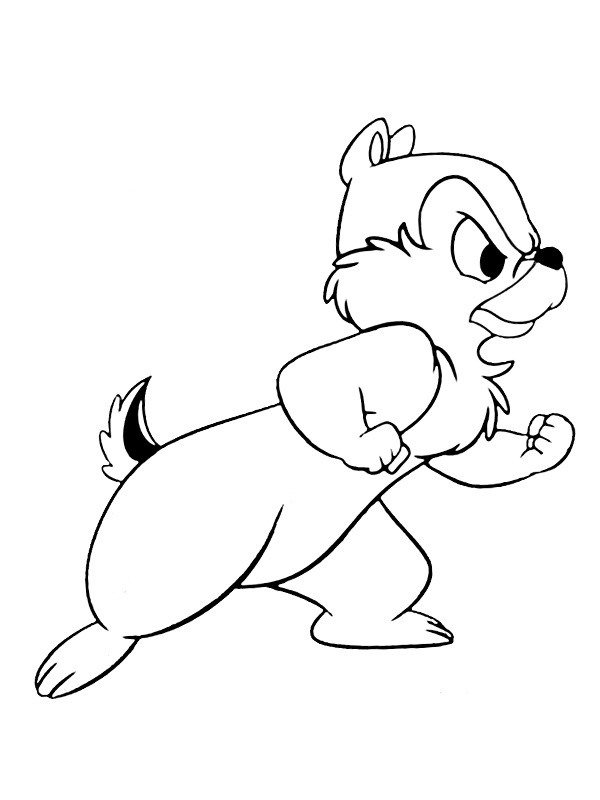 Dibujo de Chip está enfadado para Colorear Dibujo de Chip está enfadado para Colorear