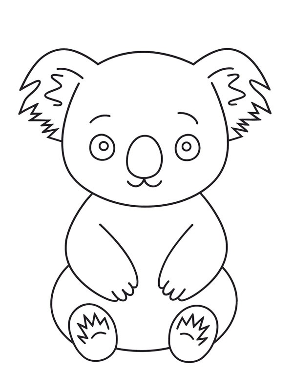 Dibujo de Koala para Colorear Dibujo de Koala para Colorear