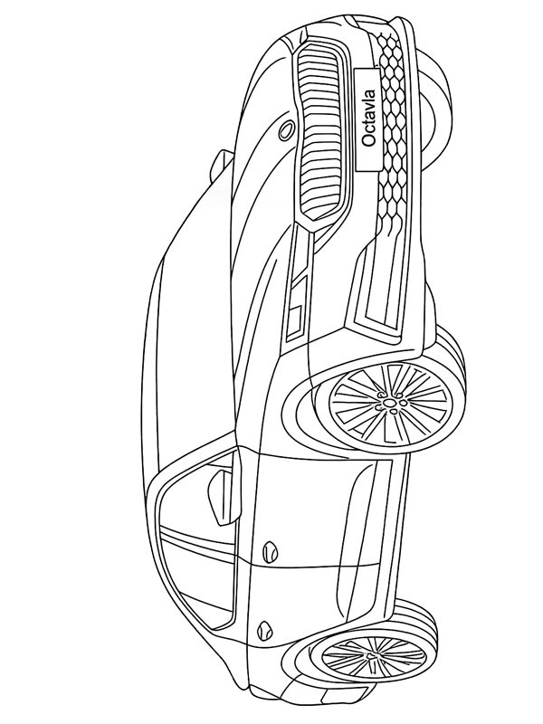 Dibujo de Skoda Octavia para Colorear Dibujo de Skoda Octavia para Colorear