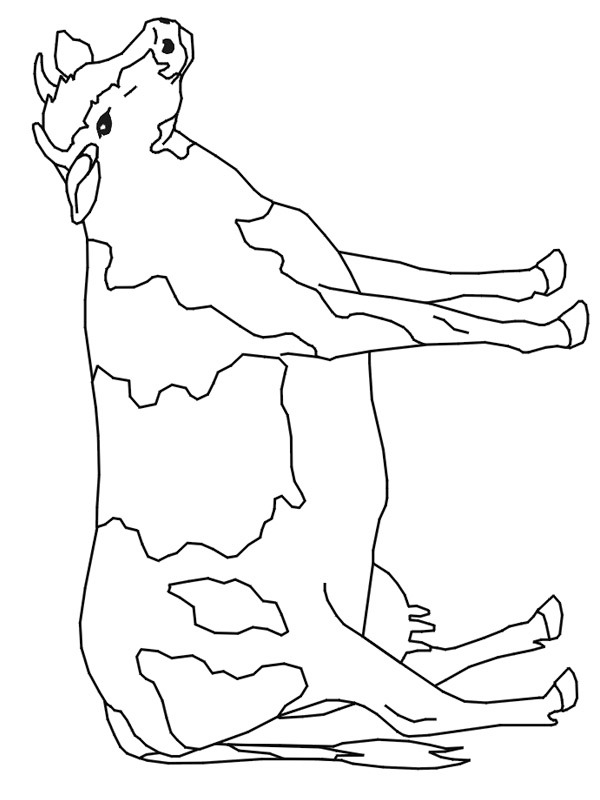 Dibujo de Vaca leche para Colorear