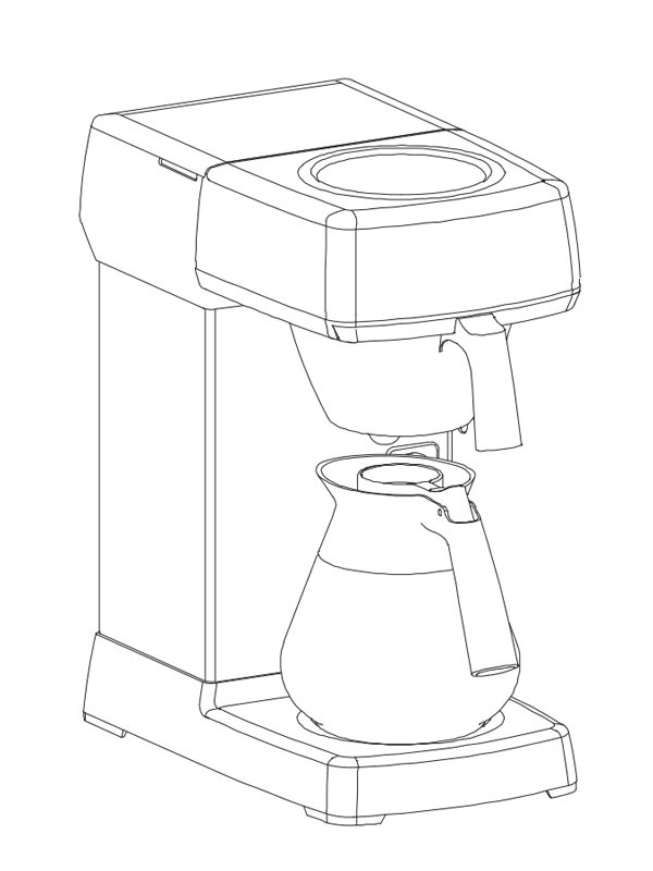 Dibujo de Maquina de hacer cafe para Colorear Dibujo de Maquina de hacer cafe para Colorear