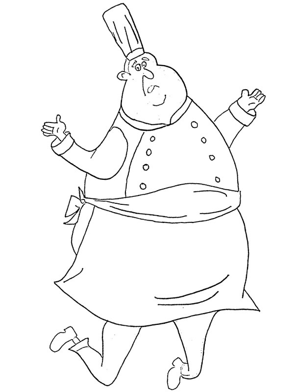 Dibujo de Auguste Gusteau para Colorear Dibujo de Auguste Gusteau para Colorear