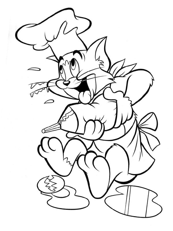 Dibujo de Chef Tom para Colorear Dibujo de Chef Tom para Colorear