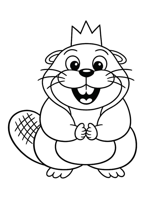 Dibujo de Rey George (Hoppers: Operaci&oacute;n castor) para Colorear