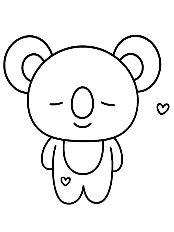Dibujo de Koya BT21 para Colorear Dibujo de Koya BT21 para Colorear