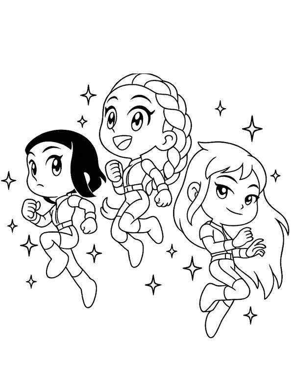 Dibujo de Las guerreras K-pop Huntrix para Colorear Dibujo de Las guerreras K-pop Huntrix para Colorear