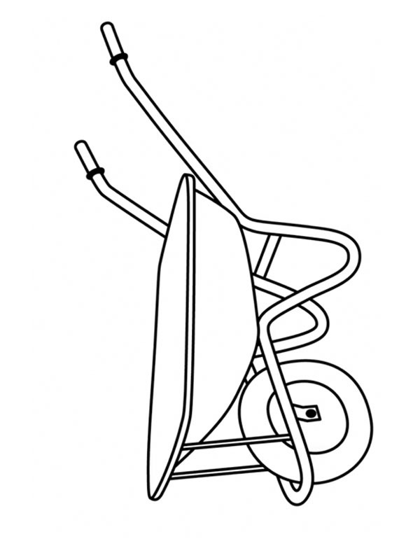 Dibujo de Carretilla para Colorear Dibujo de Carretilla para Colorear